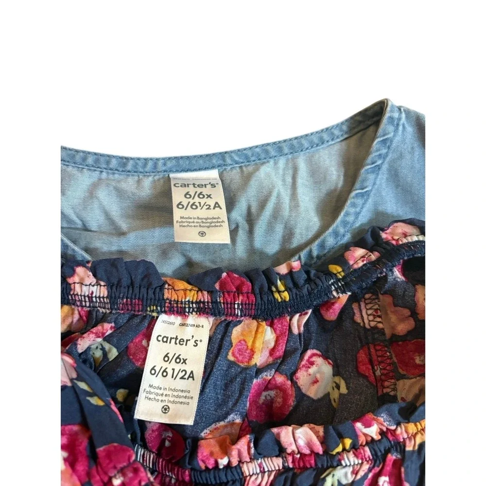 Lot of 2 Carters Size‎ 6X Summer Dresses NWT